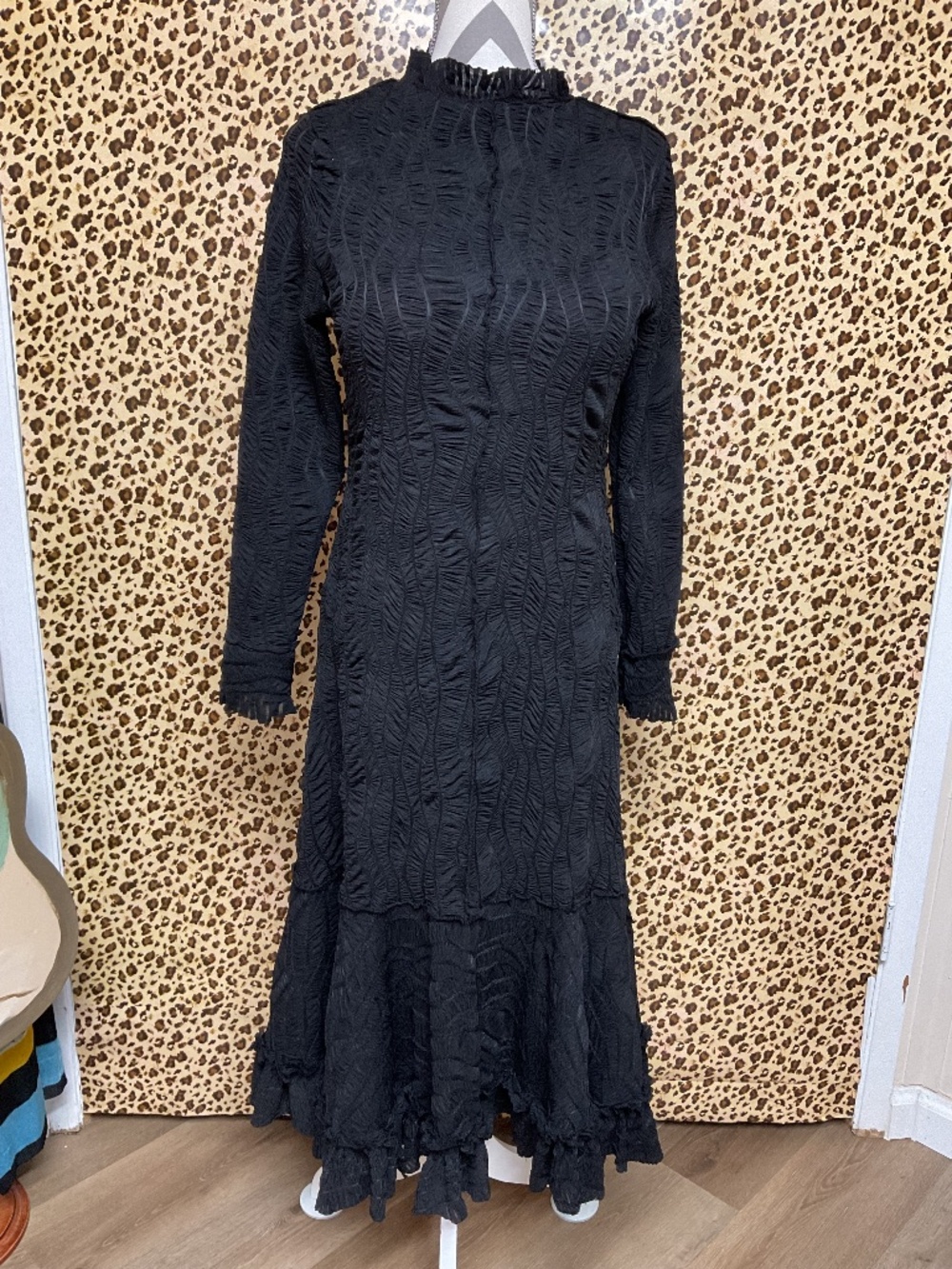 Black Dress with gold back zipper